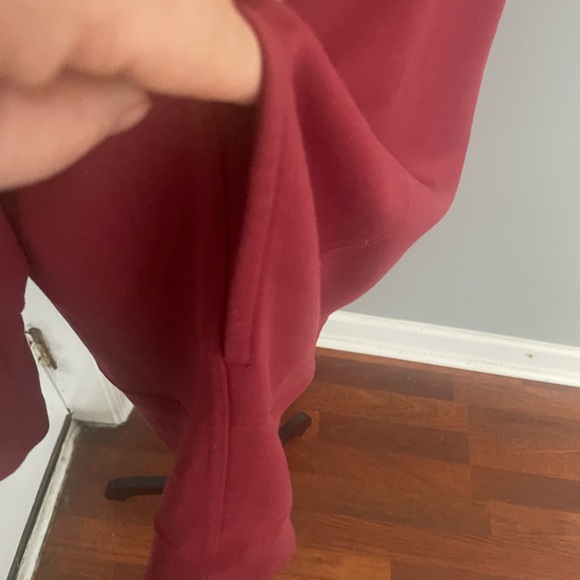 Athletica Hoodie Dress burgundy/ drawstring Size M/T - Picture 5 of 12